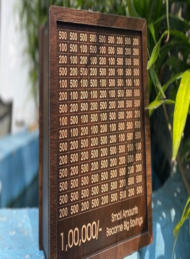 Toyshine Wooden Piggy Bank - Carved Design Money Box for Kids | Savings Challenge Cash Vault & Money Saver - Image 2